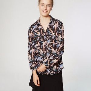 LOFT Petite Snowbird Utility Blouse button-up